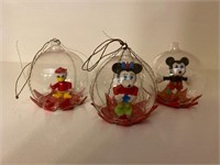 Vintage West Germany Mickey & Minnie Ornaments