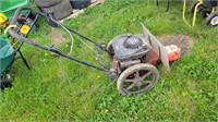 Wheeled weed trimmer