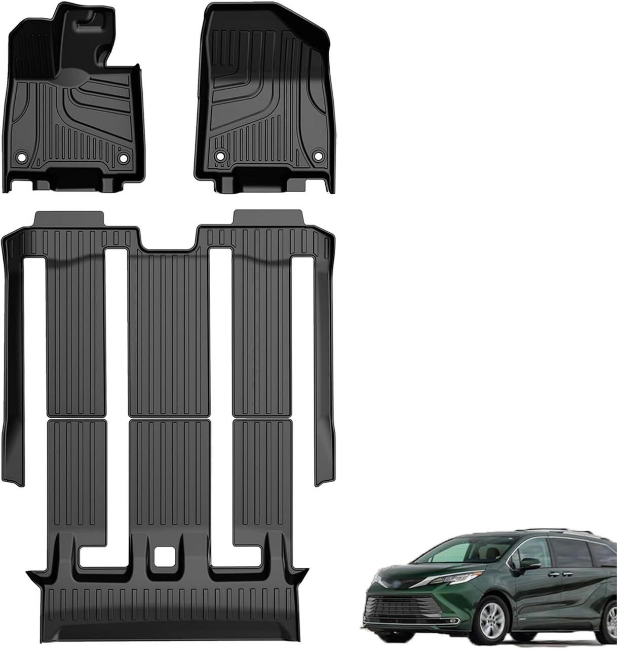 2021-2024 Sienna 7 Seat Floor Mats Custom Fit