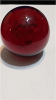 vintage Red glass paperweight made in Sweden