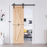 Sliding Barn Wood Door, 24in x 84in