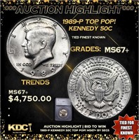 ***Auction Highlight*** 1989-p Kennedy Half Dollar