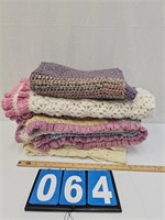 5 Hand Made Knitted Blankets