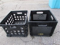 Two Black Crates for Storage