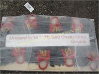 E. NEW 7' G80 Double legs lifting chain sling