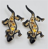 2 X Bid Kenneth Jay Lane - Salamander/lizard