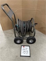 Portable Hose Reel Cart & 2 Hoses