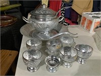 aluminum serving bowl set