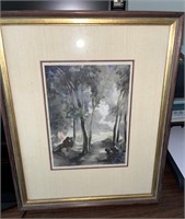 20th C. Original French Watercolor, Signed