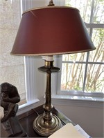 Vintage Brass Candle Stick Table Lamp
