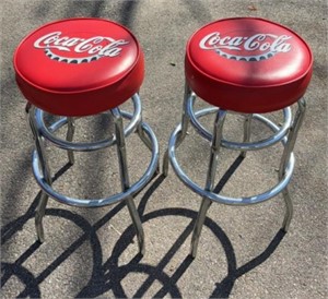 Coca-cola 13x29in bar stools. Excellent condition