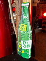 22 x 6” Metal Embossed Ski Beverage Sign