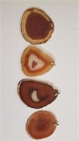 4 agate slices