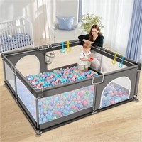 N2659  Novashion Baby Playpen Soft Mesh Gray