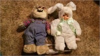 Bubba & baby in rabbit outfit