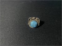 Sterling Silver Turquoise Ring Size 6.25