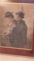 French Print, signed Prolfs (2 Woman)