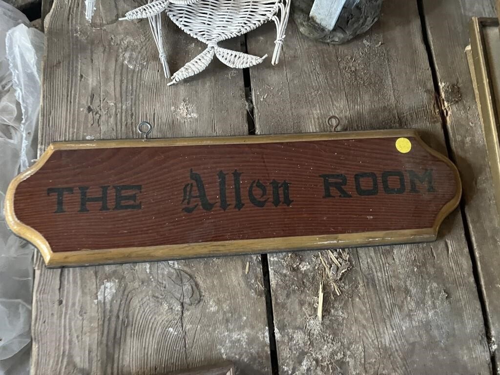 The Allen Room Sign from the Labour Temple, St.