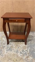 Wood Side Table With 1 Drawer 18" Wide X 24" High