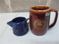 William & Mary Hull Mug & Blue Creamer