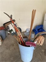 All Long Handle Garden Tools & Trash Can