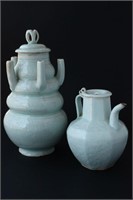 Two Chinese Qingbai Glaze Objects,
