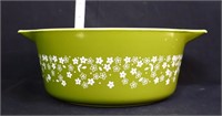 Vintage Pyrex 475B crazy daisy dish w/ lid