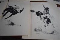 Six- 1982 Langford 20x16 Prints,Rodeo Themed