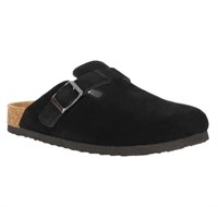 Aquatherm Women's 8 Suede Clog, Black 8