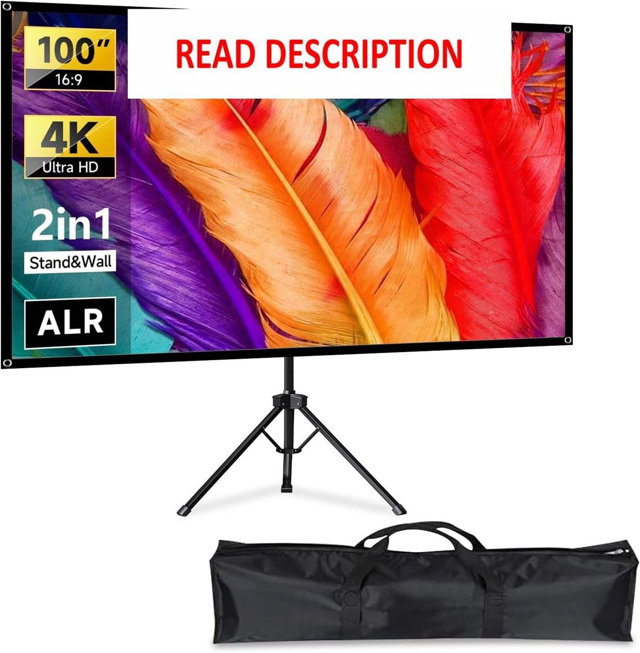 IN&VI ALR Projector Screen with Stand  100 Inch