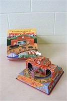 Mechanical Wind Up Merry Town & Box, Works