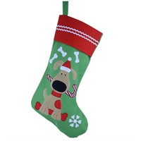 WEWILL Lovely Embroidered Dog Christmas Stockings