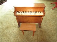 SCHOEHUT CHILD'S PIANO W/ BENCH