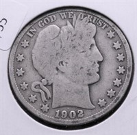 1902 S BARBER HALF DOLLAR  G