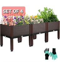 New Plastic Raised Garden Bed Kit, set of 4, Self