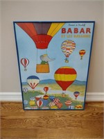 Babar Et Les Ballons Framed Vintage Print