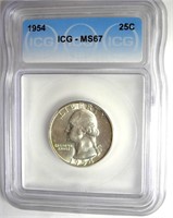 1954 Quarter ICG MS67 LISTS $325