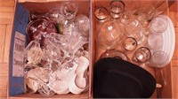 Two boxes including stemware