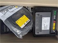 A BOX OF USED ELECTRONICS AND WIRES