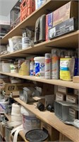 Full shelf of hardware, grout, sealant, adhesive,
