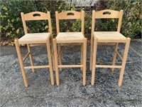 Vintage Wooden Bar Stools