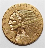 1912 $2.50 US Gold Coin