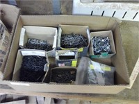 Box of nails and screws ect