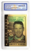 2008 Merrick Mint 23k Brett Favre N.y Jets Gem 10