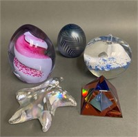 Lot of Many Unusual Glass Paperweights