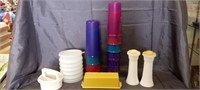 Assorted Tupperware: Hamburger Patty Containers,