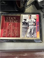 Stan Musial baseball card and plaque