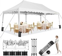 HOTEEL 10x20 Pop Up Canopy Tent, White