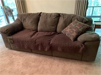 Plush Sofa Recliner- Has Hole In Cushion