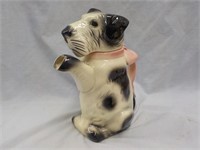 German pottery dog creamer
